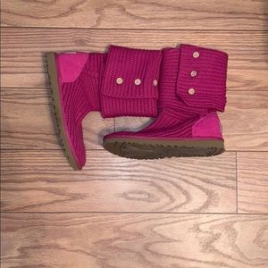 Pink UGG Knit Cardy Boots